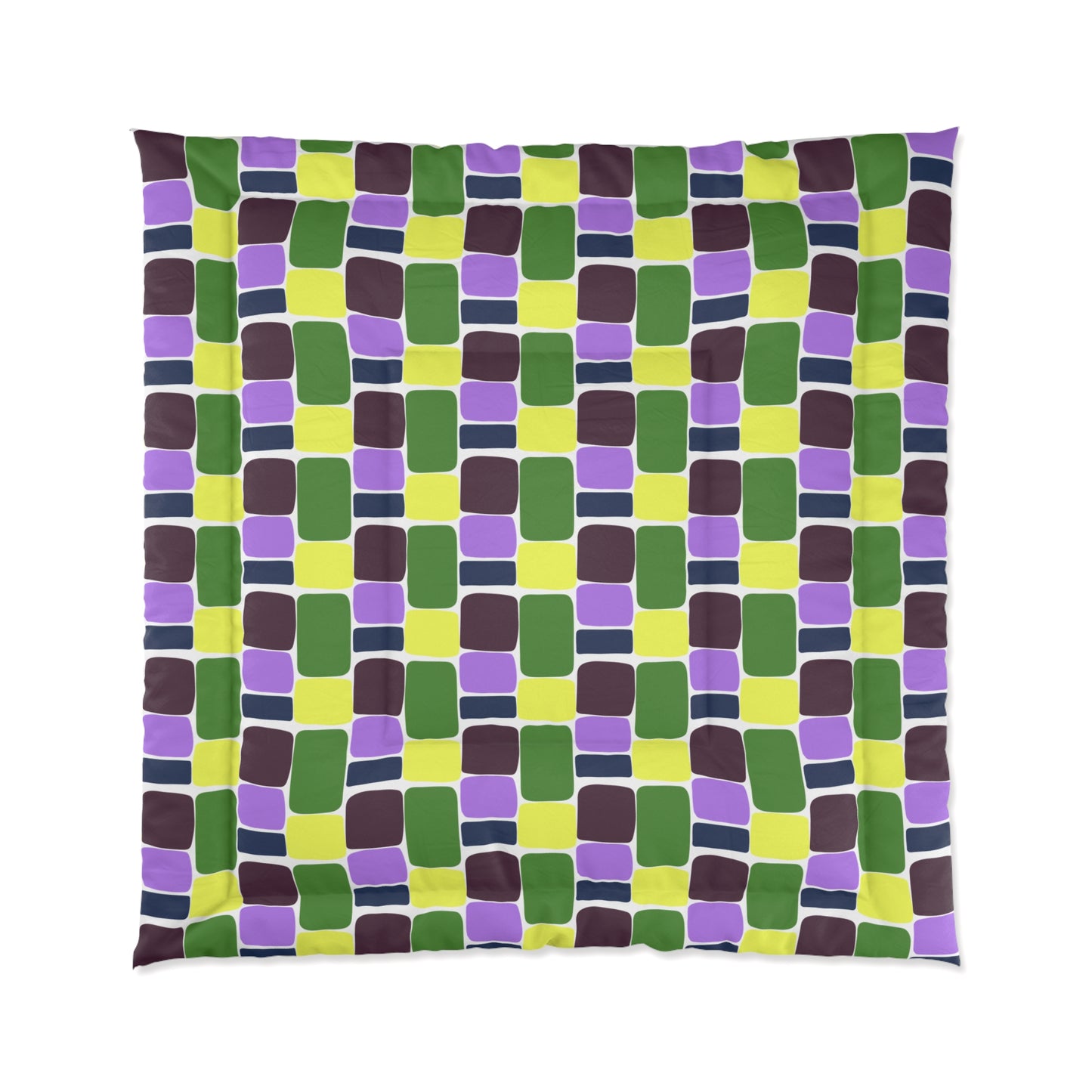 Chunky Colorful Blocks Comforter