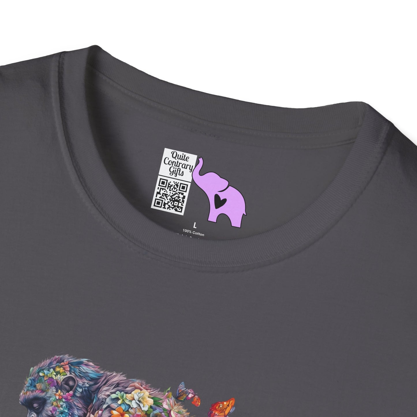 Flowers & Butterflies Bigfoot Adult T-shirt