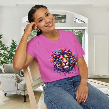 Colorful Lion Adult T-shirt