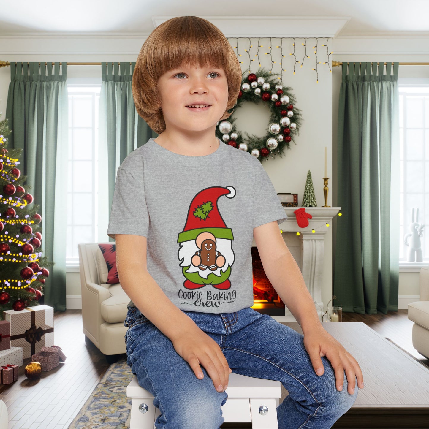 Cookie Baking Crew Gnome Heavy Cotton™ Toddler T-shirt