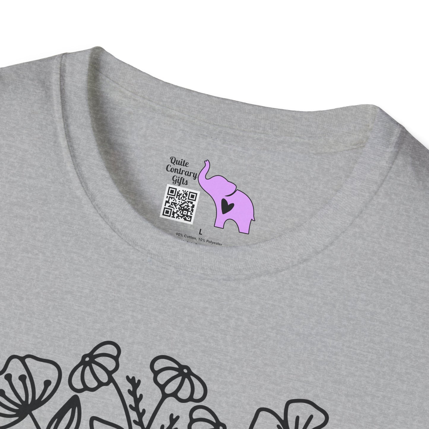 Just One More Chapter (Flowers and Open Book) Adult T-shirt