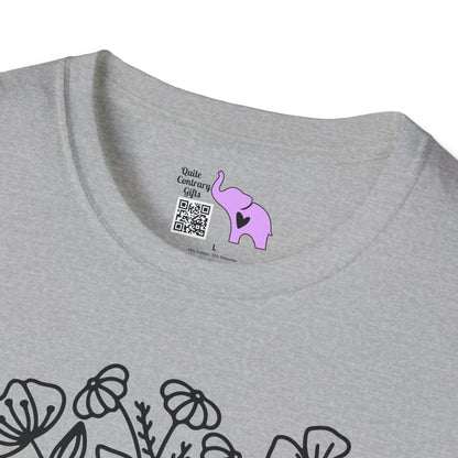 Just One More Chapter (Flowers and Open Book) Adult T-shirt