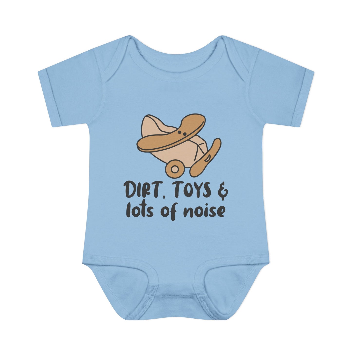 Dirt, Toys, & Lots of Noise Baby Rib Bodysuit