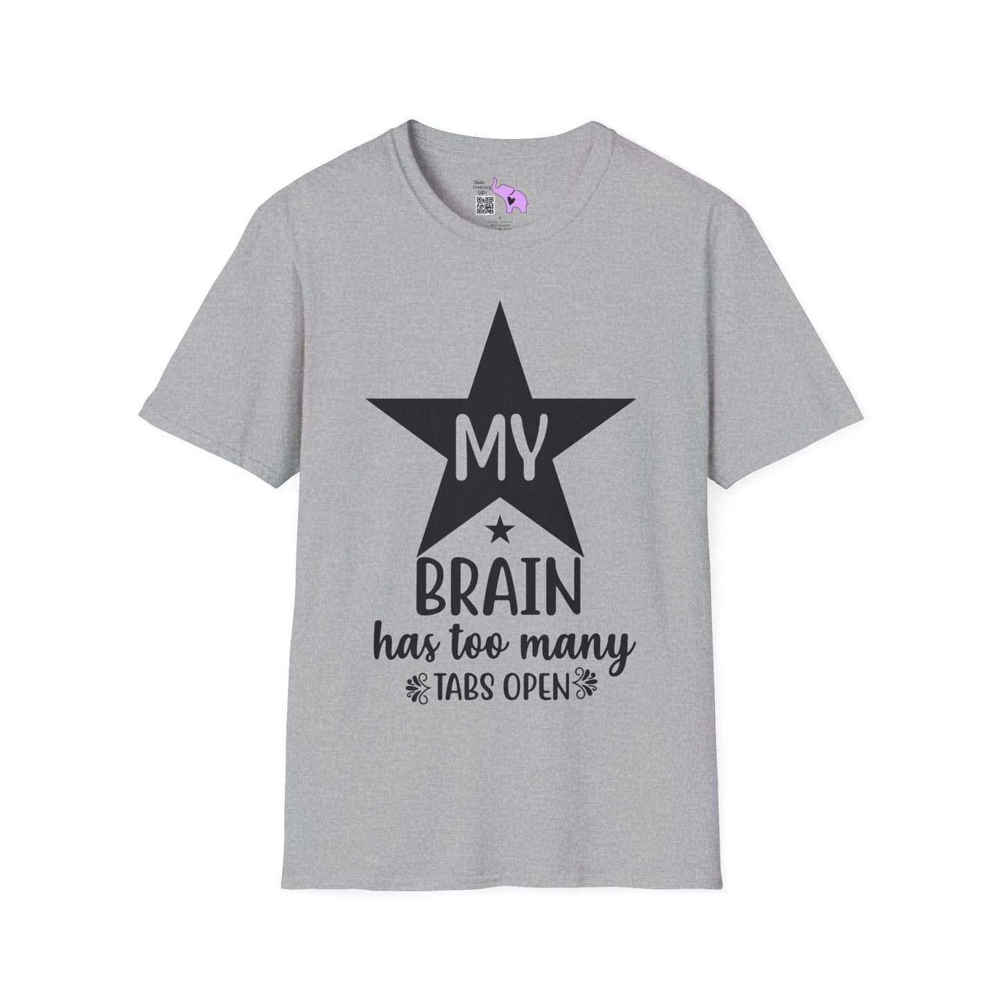 My Brain Has Too Many Tabs Open (Star) Adult T-shirt