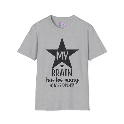 My Brain Has Too Many Tabs Open (Star) Adult T-shirt