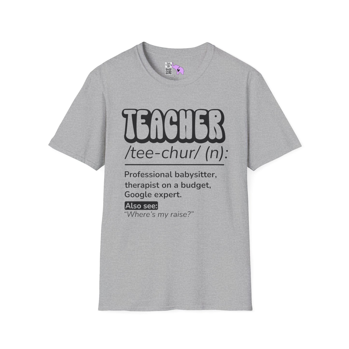 Teacher Definition, Professional Babysitter, Therapist on a Budget, Google Expert Adult T-shirt