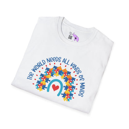 The World Needs All Kinds Of Minds (Autism) Adult T-shirt