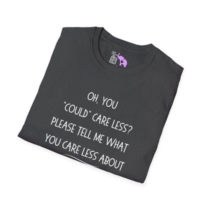 Couldn't Care Less Grammar T-shirt