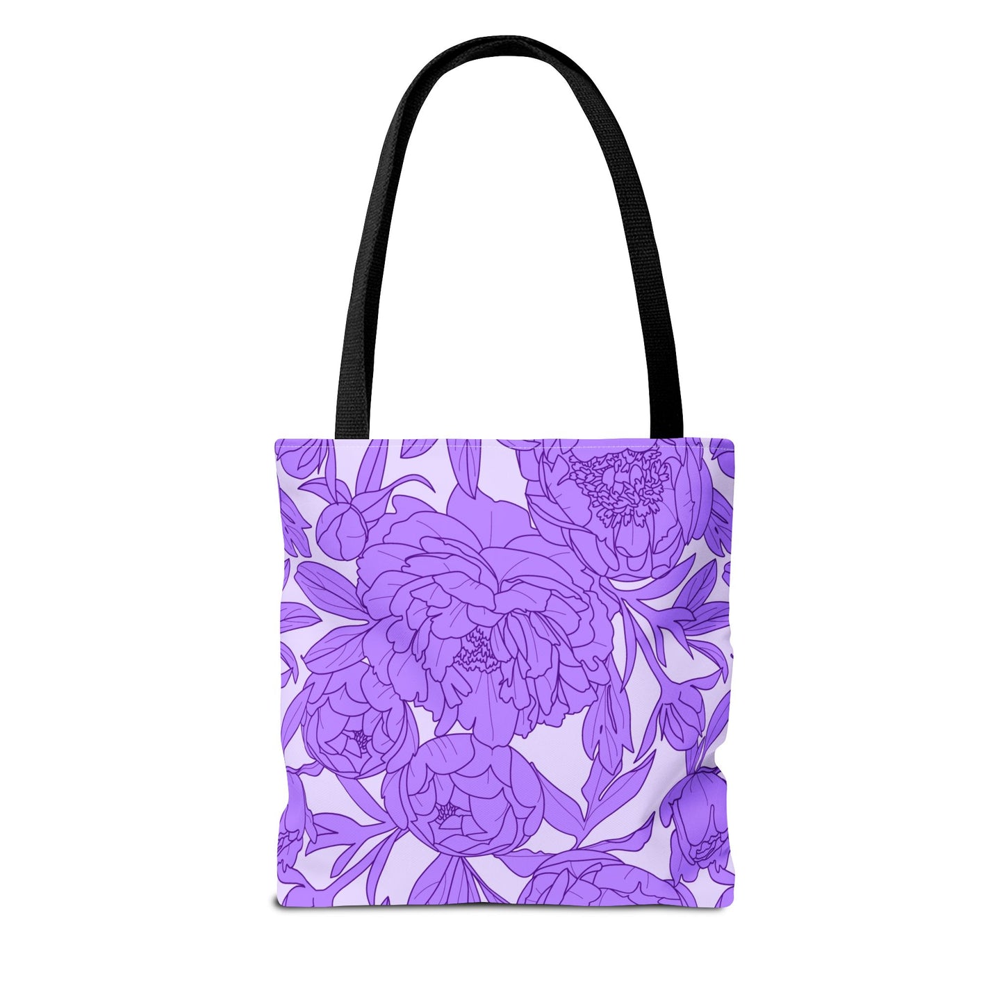 Lavender Peony Symphony Canvas Tote Bag