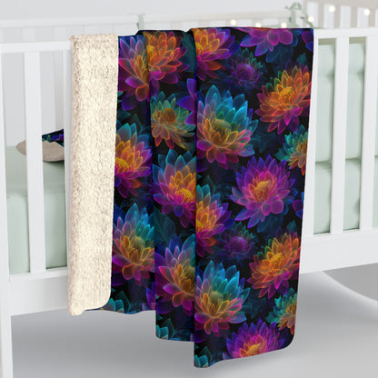 Luminous Lotus Fleece Blanket