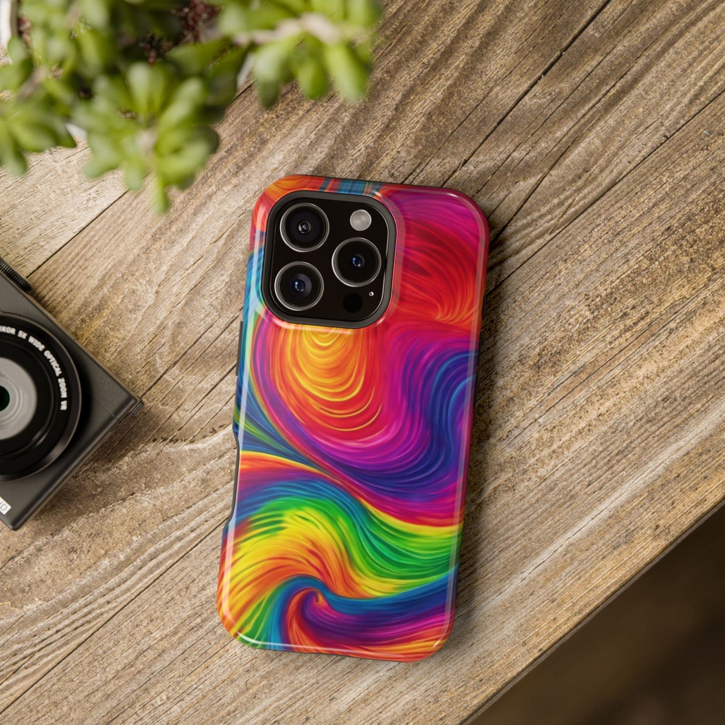 Tie Dye Color Swirl MagSafe® Compatible Tough Case for iPhone