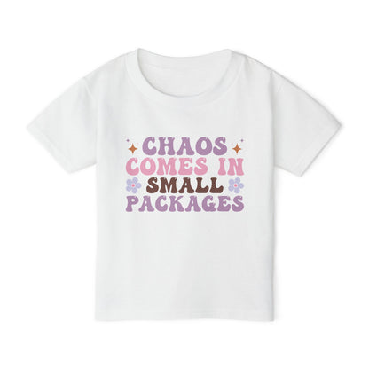 Chaos Comes In Small Packages Heavy Cotton™ Toddler T-shirt
