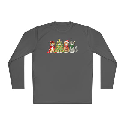 Purrfectly Festive Adult Long Sleeve Tee
