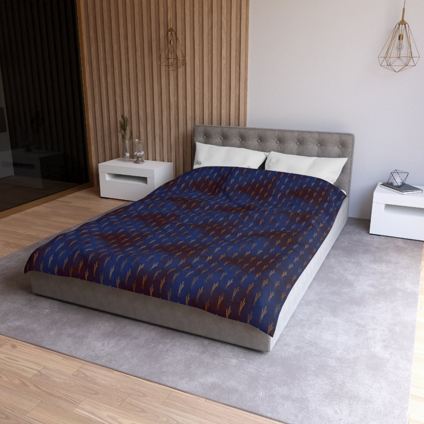 Midnight Sage Bloom Duvet Bedding Set