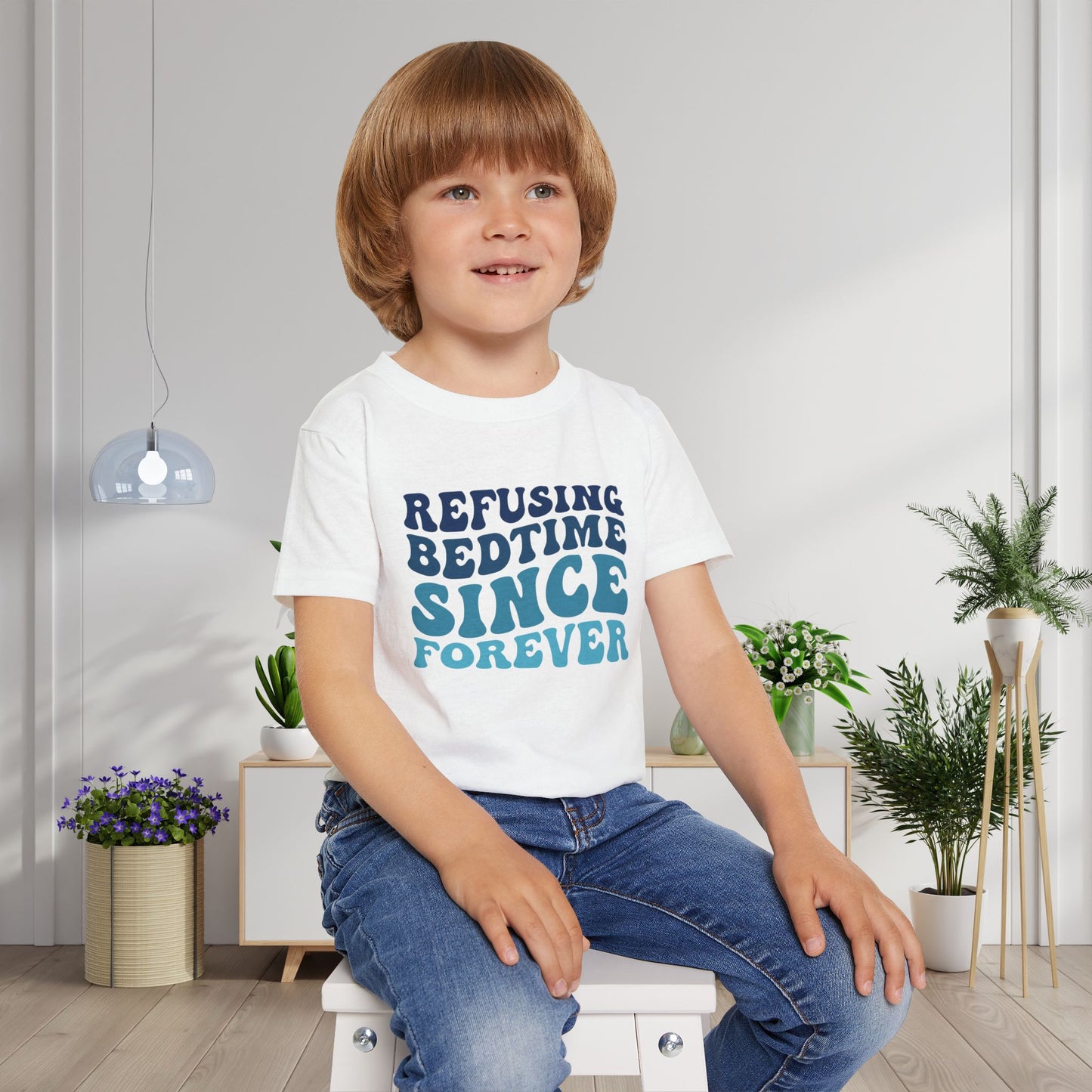 Refusing Bedtime Since Forever Heavy Cotton™ Toddler T-shirt