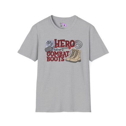 My Hero Wears Combat Boots Adult T-Shirt