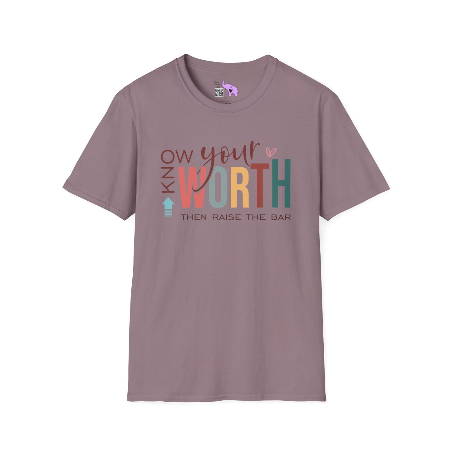Know Your Worth Then Raise The Bar Adult T-shirt