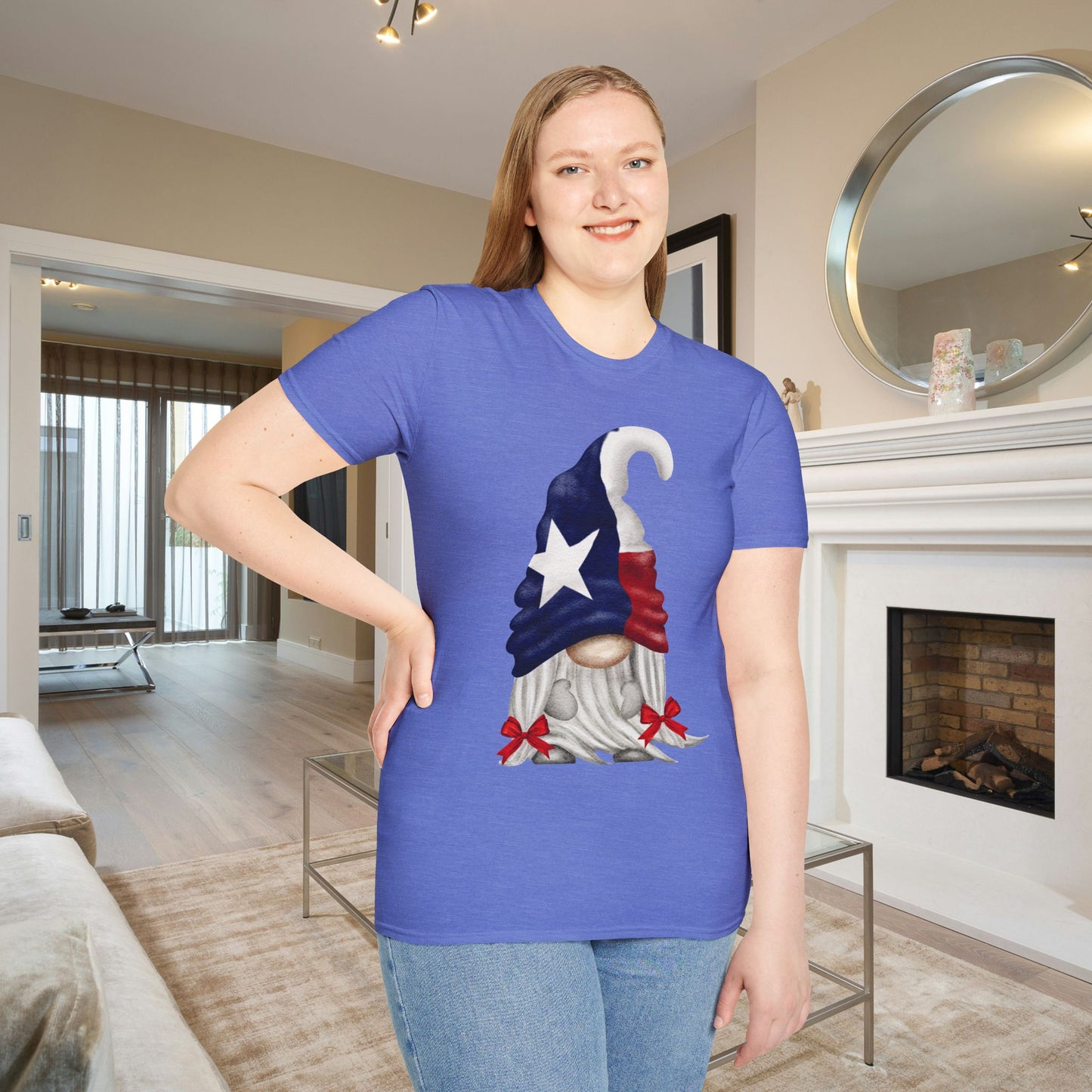 Texas Girl Gnome Adult T-shirt