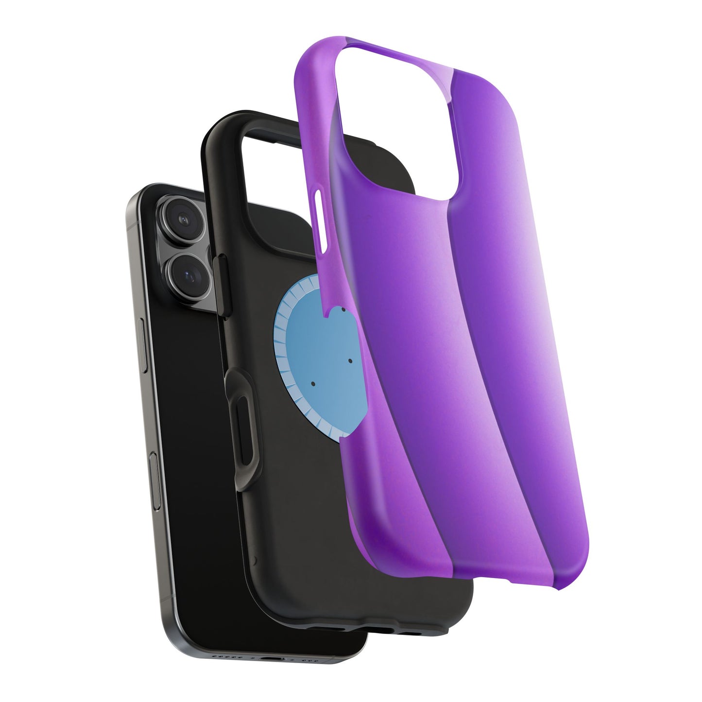 Purple Gradient Stripes MagSafe® Compatible Tough Case for iPhone