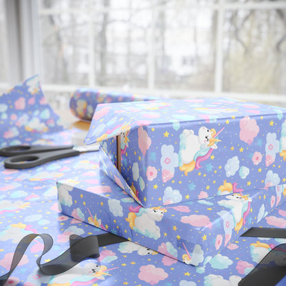 Sleepy Sky Unicorns Wrapping Paper