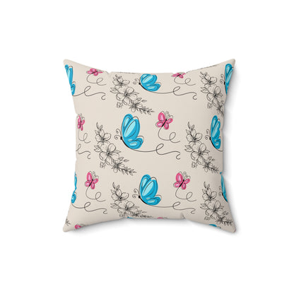 Butterfly Doodles Throw Pillow