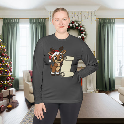 Reindeer Claus Adult Long Sleeve Tee