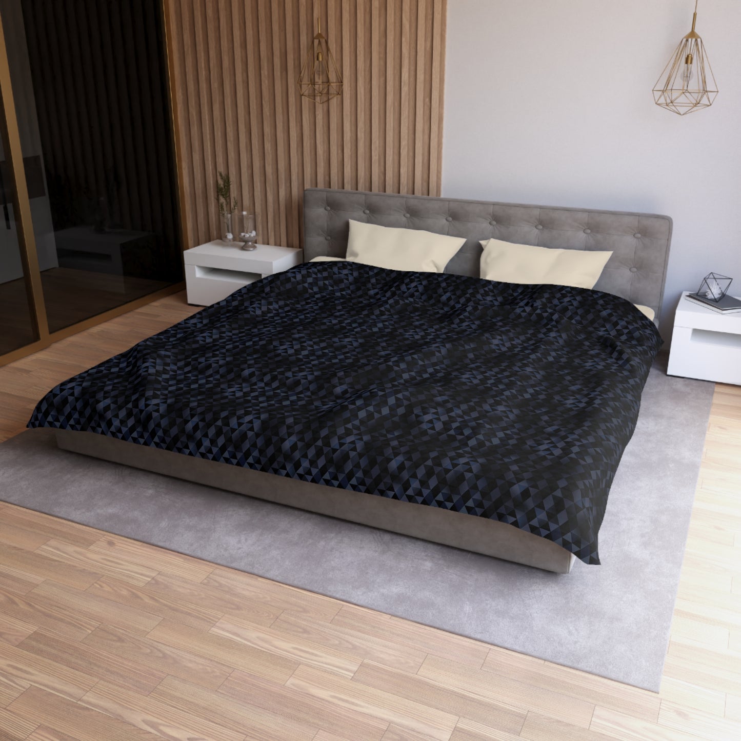 Shadow Facets  Microfiber Duvet Cover