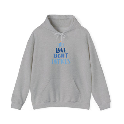 Hanukkah Love Light Latkes Adult Heavy Blend™ Hooded Sweatshirt