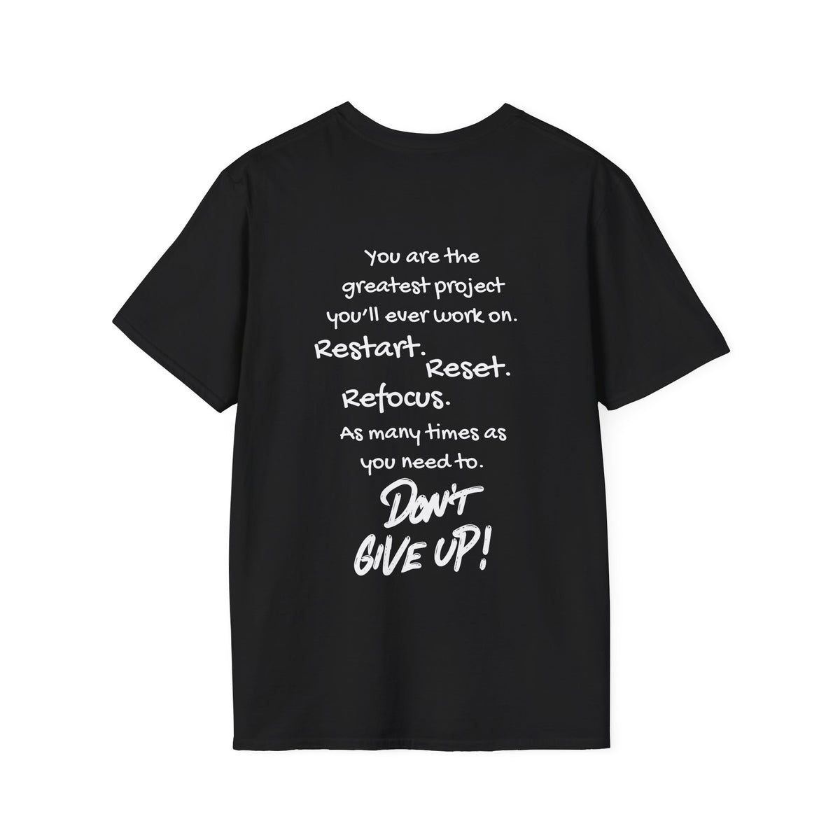 Restart Reset Refocus Adult T-shirt