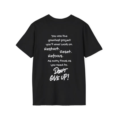 Restart Reset Refocus Adult T-shirt
