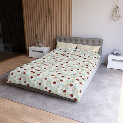 Love Letters & Honeycomb Microfiber Duvet Cover