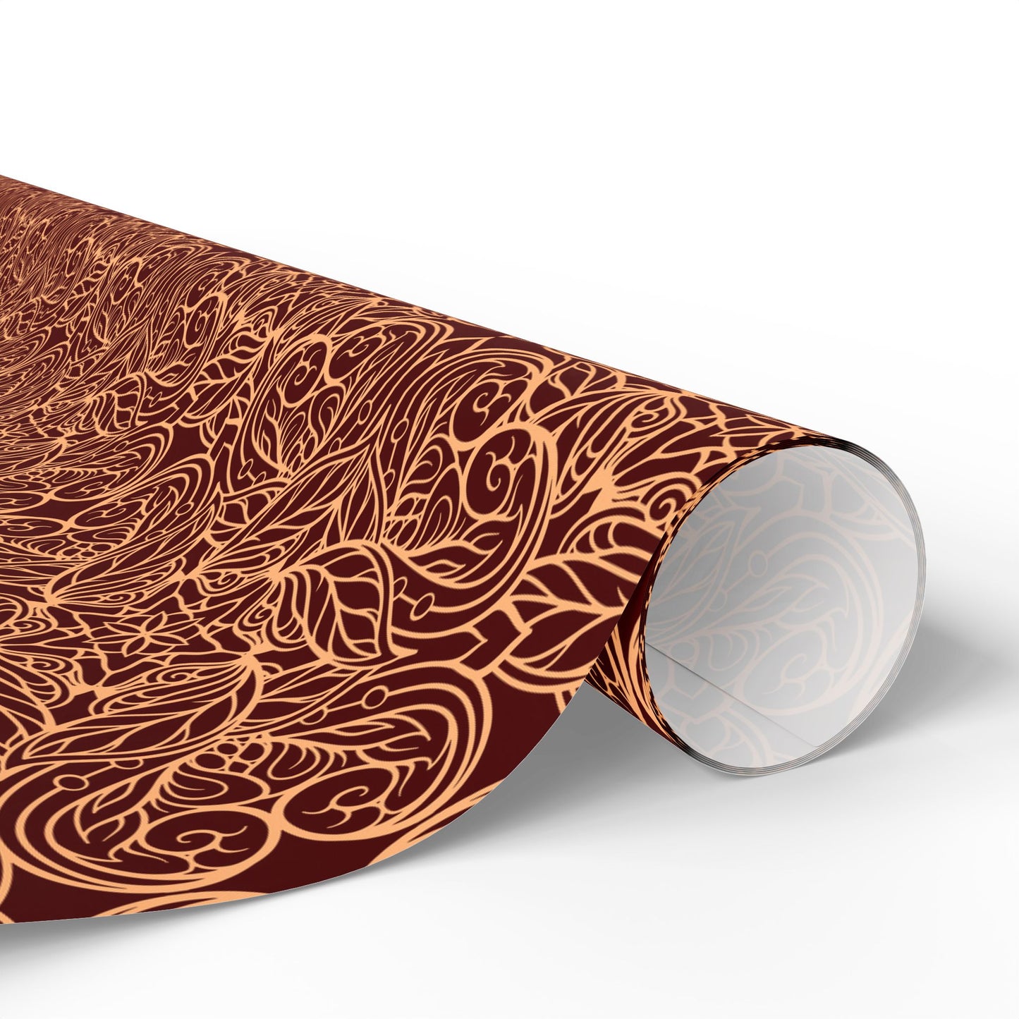 Golden Crimson Mandala Wrapping Paper