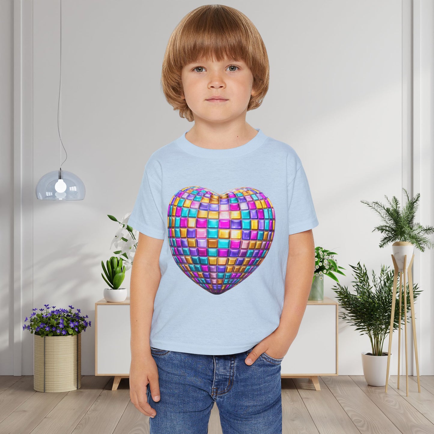 Heart in Blocks Heavy Cotton™ Toddler T-shirt