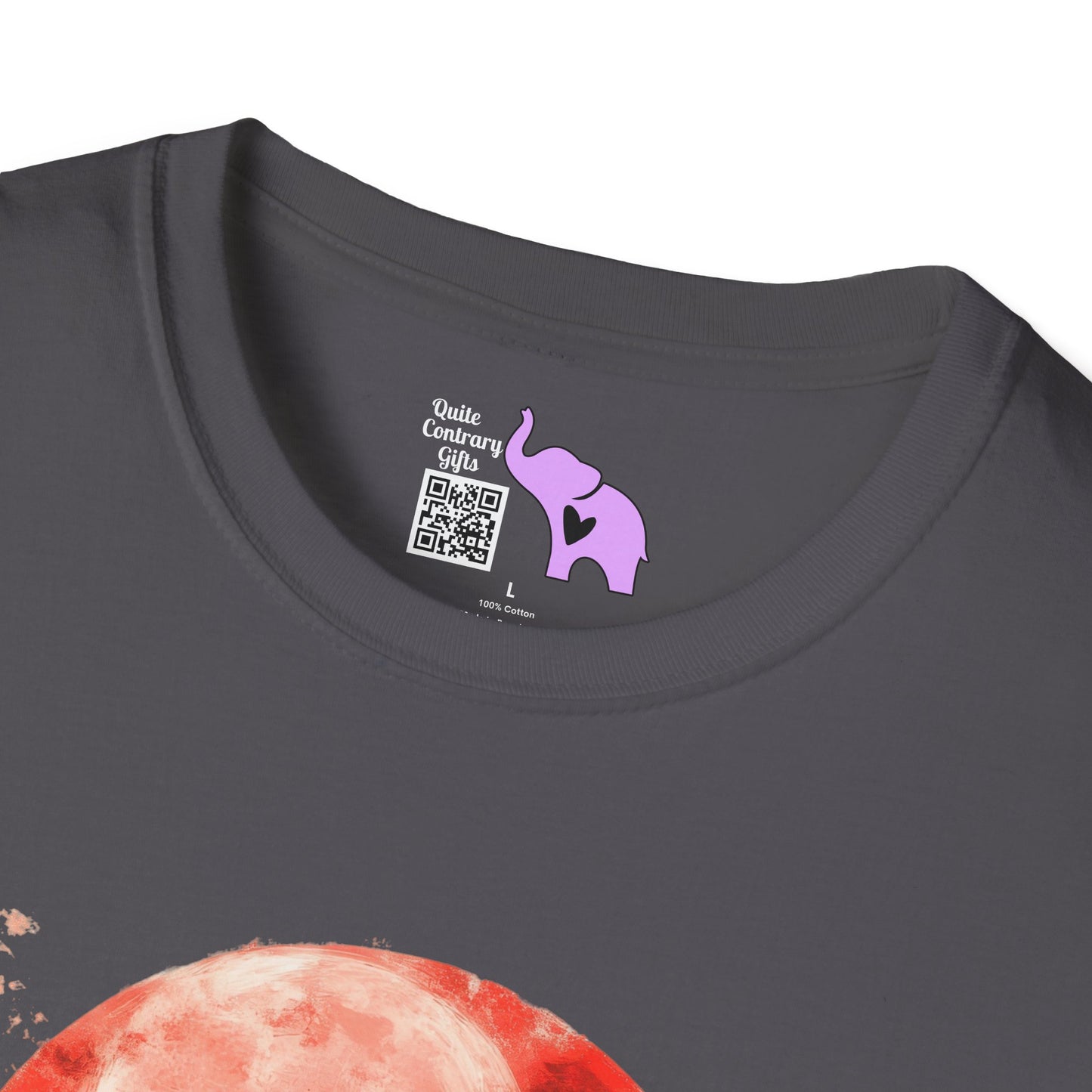Creepy Raven with Full Moon Adult T-shirt
