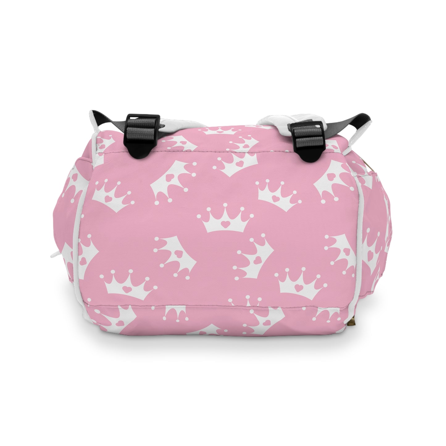 Personalized Princess Diaper Backpack – Pink Crown Baby Bag (Custom Name)