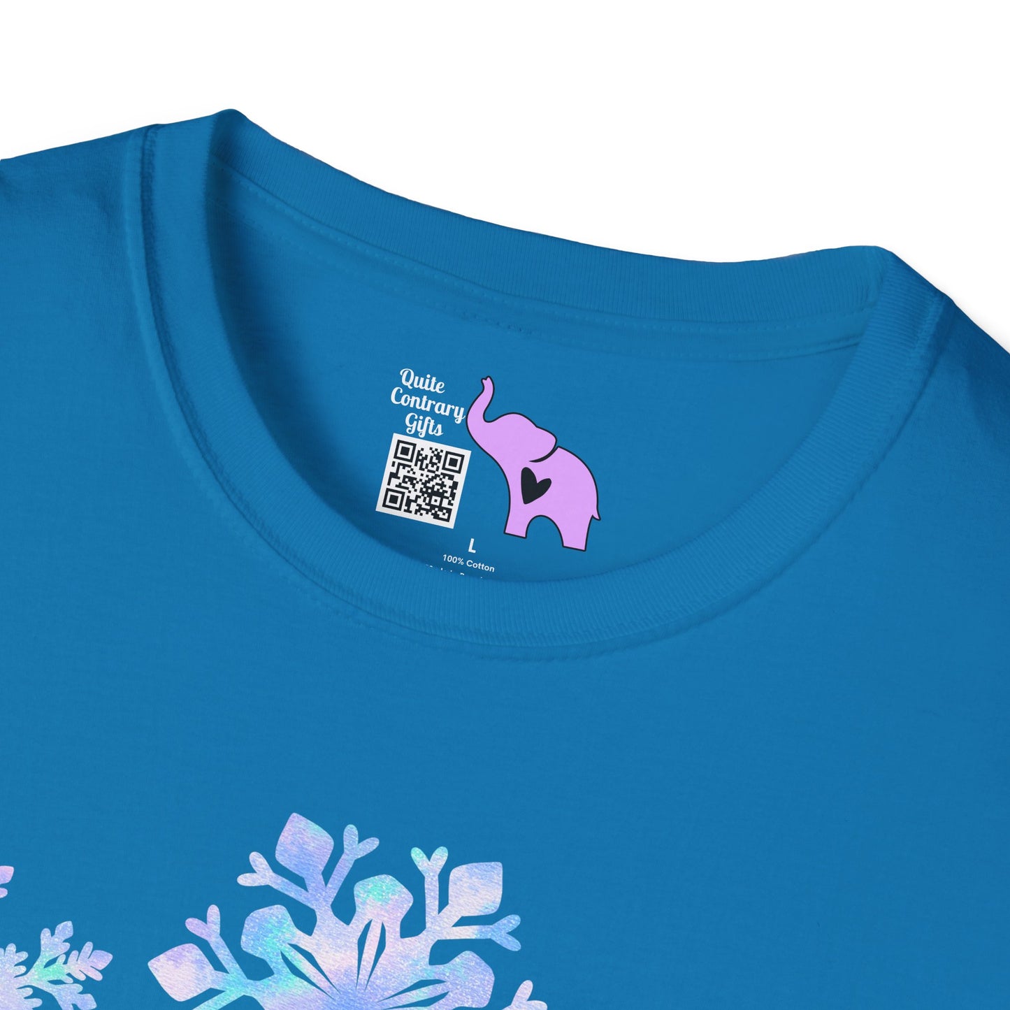 Blue Snowflakes Adult T-shirt