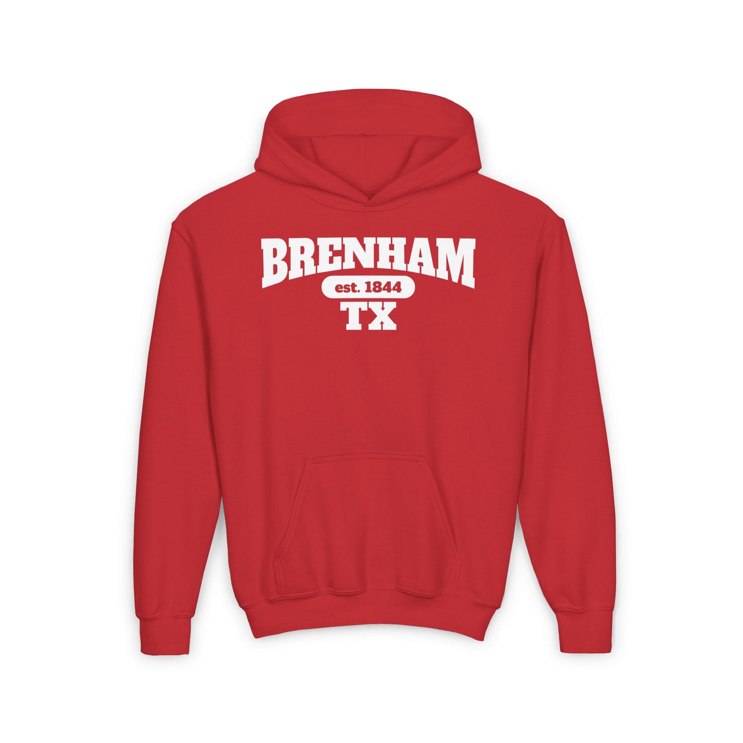 Brenham Tx Est. 1844 Youth Heavy Blend Hoodie