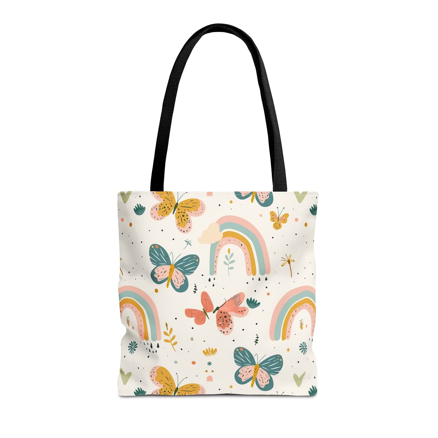 Whispering Wings & Rainbows Canvas Tote Bag