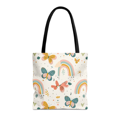 Whispering Wings & Rainbows Canvas Tote Bag
