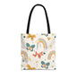 Whispering Wings & Rainbows Canvas Tote Bag