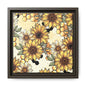 Sunflowers & Honeycombs Framed Canvas Art
