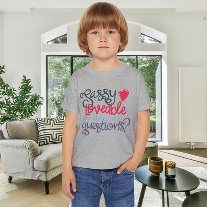 Sassy, Loveable, & In Charge Any Questions?  Heavy Cotton™ Toddler T-shirt