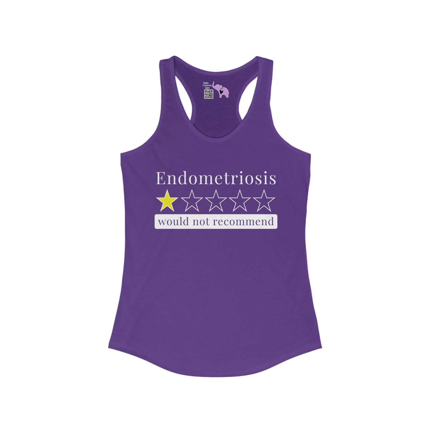 Endometriosis 1 Star Would Not Recommend Women's Ideal Racerback Tank