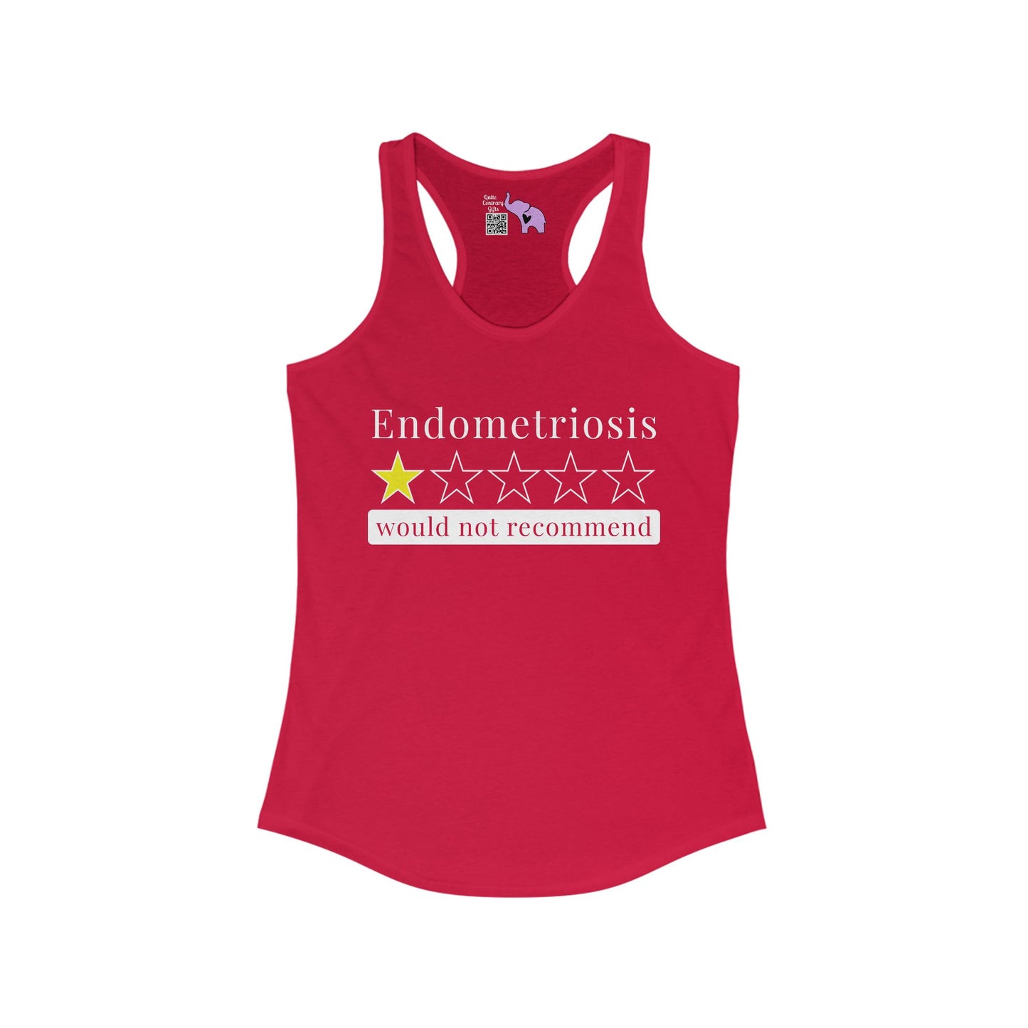 Endometriosis 1 Star Would Not Recommend Women's Ideal Racerback Tank
