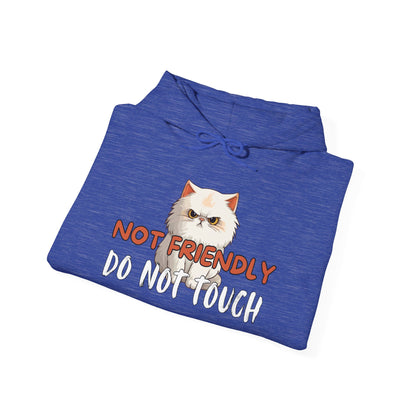 Not Friendly Do Not Touch Cat Heavy Blend™ Hooded Sweatshirt