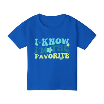 I Know I'm The Favorite Heavy Cotton™ Toddler T-shirt
