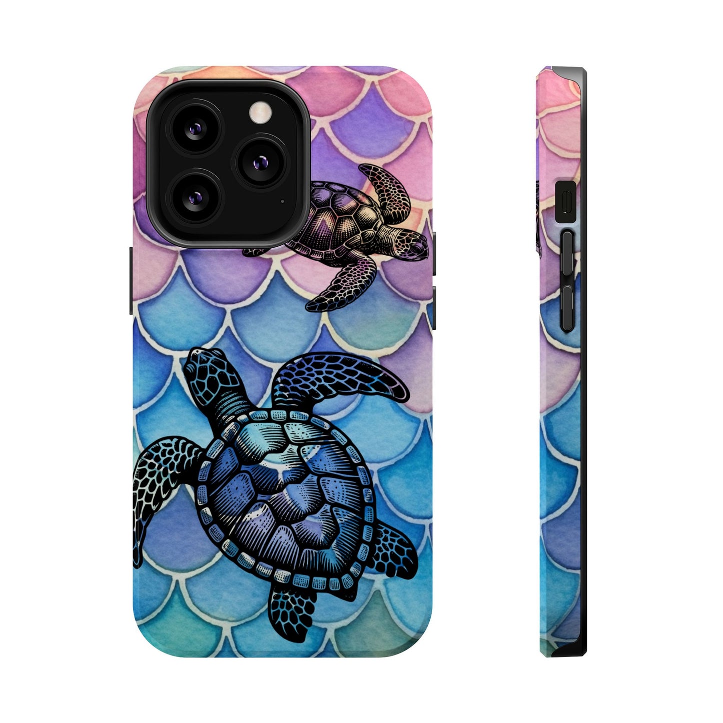 Sea Turtle Silhouette MagSafe® Compatible Tough Case for iPhone