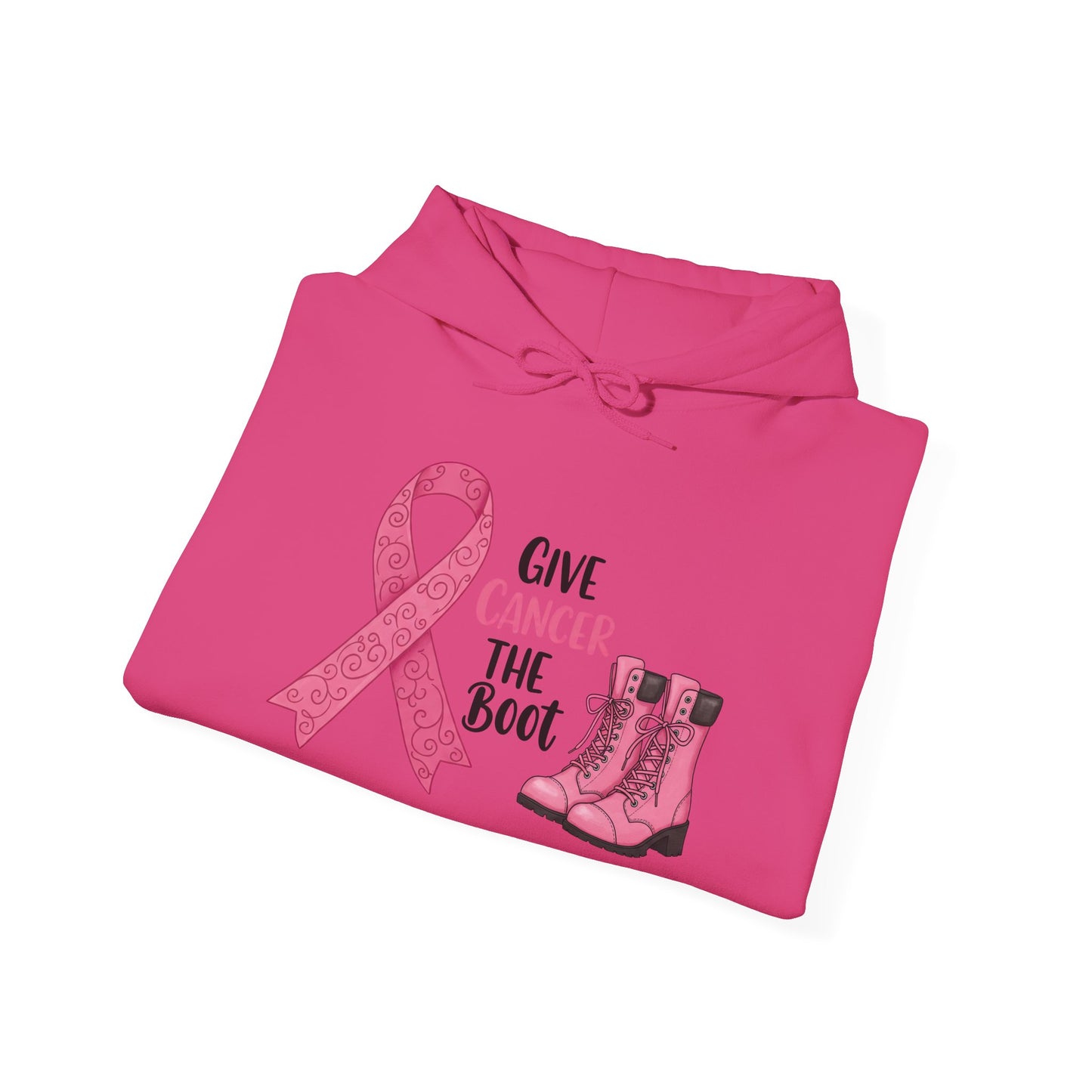 Give Cancer The Boot AdultHeavy Blend™ Hoodie