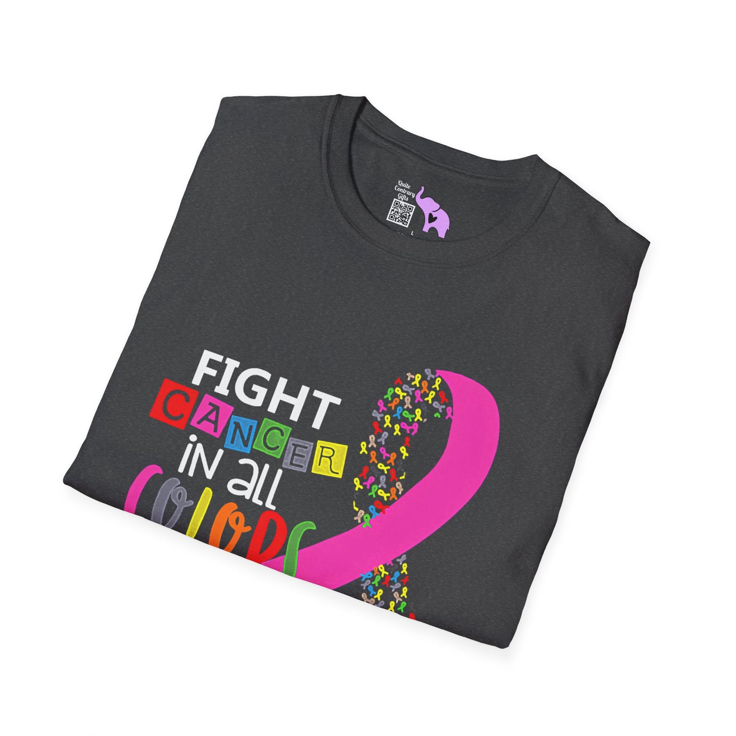Fight Cancer All Colors 2 Adult T-shirt