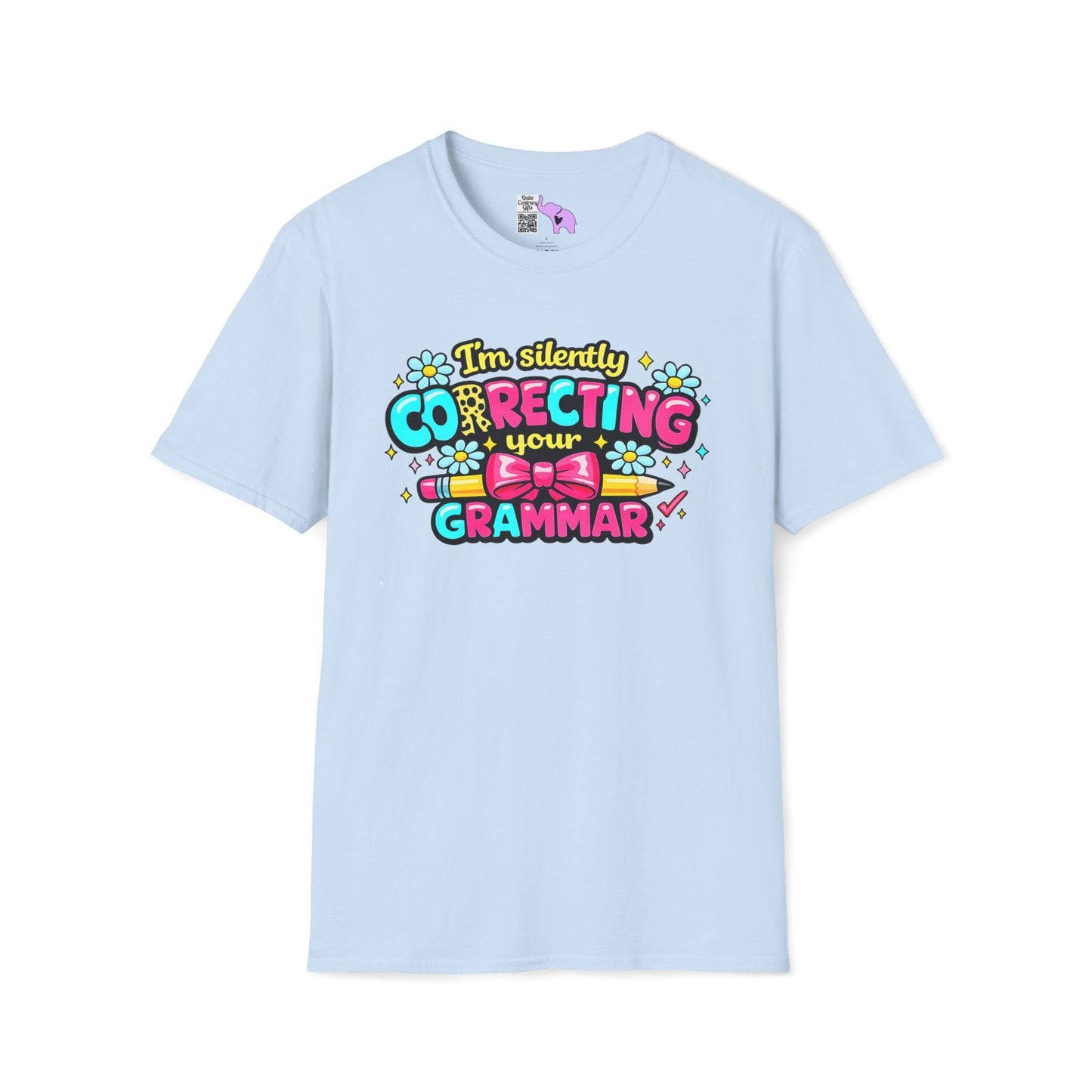 I'm Silently Correcting Your Grammar (Colorful) Adult T-shirt